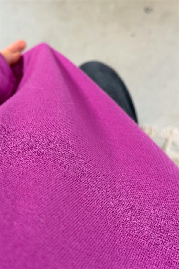 V Yaka Basic Triko Mor Renk