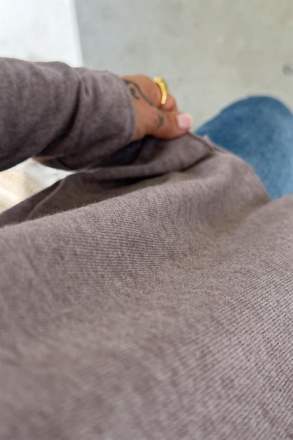 V Yaka Basic Triko Vizon Renk