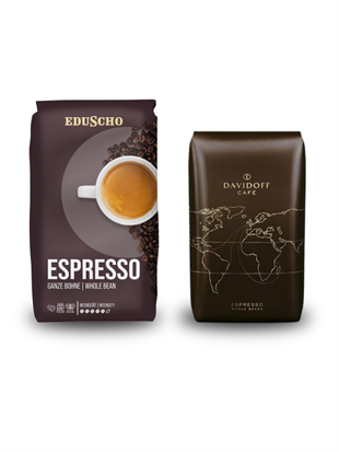 Tchibo Eduscho Espresso Profesional Çekirdek Kahve 1 kg + Davidoff Café Espresso Çekirdek Kahve 500 gr
