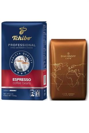 Tchibo Profesional Espresso Çekirdek Kahve 1 kg + Davidoff Café Creme Çekirdek Kahve 500 gr