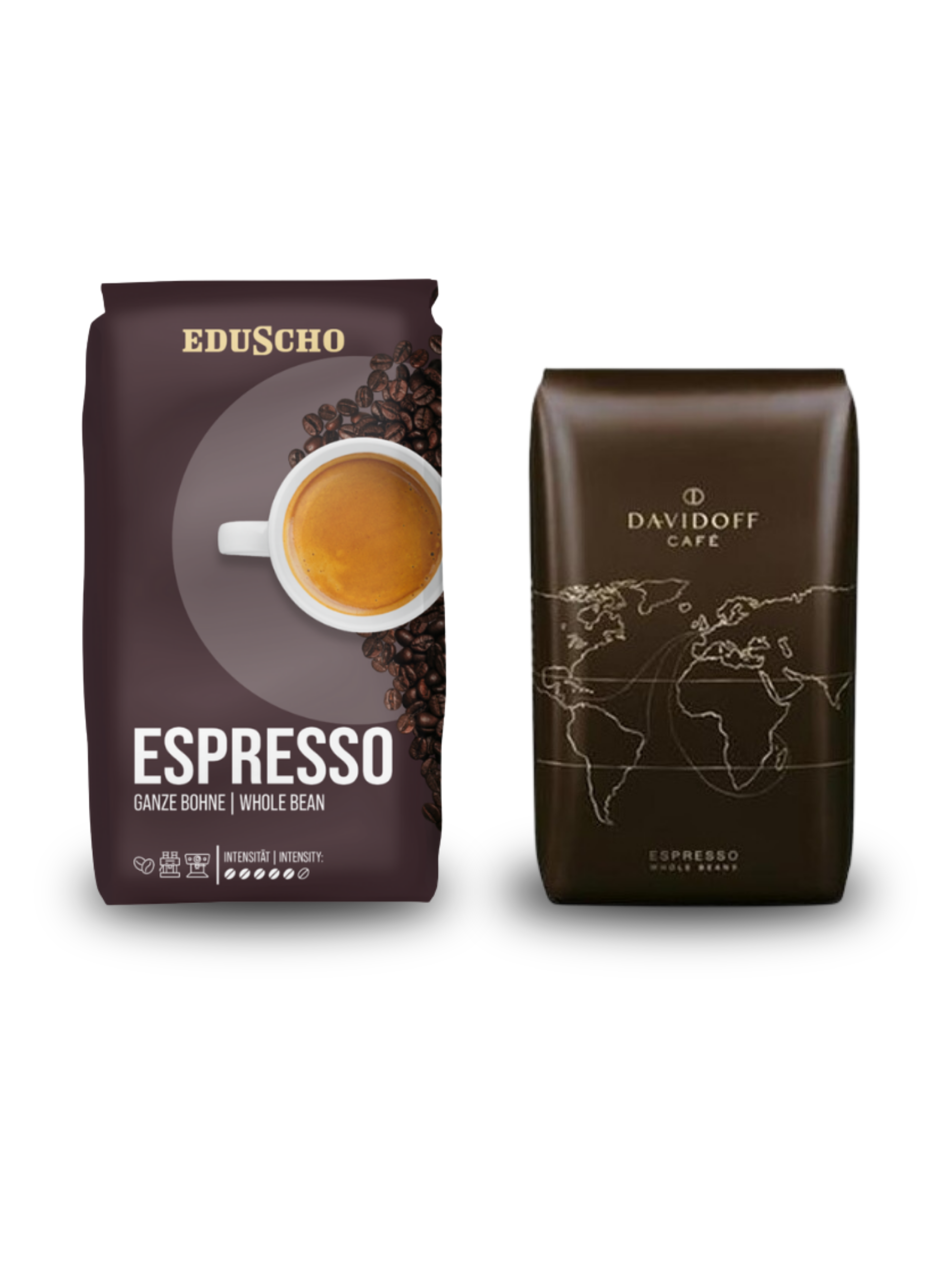 Tchibo Eduscho Espresso Profesional Çekirdek Kahve 1 kg + Davidoff Café Espresso Çekirdek Kahve 500 gr