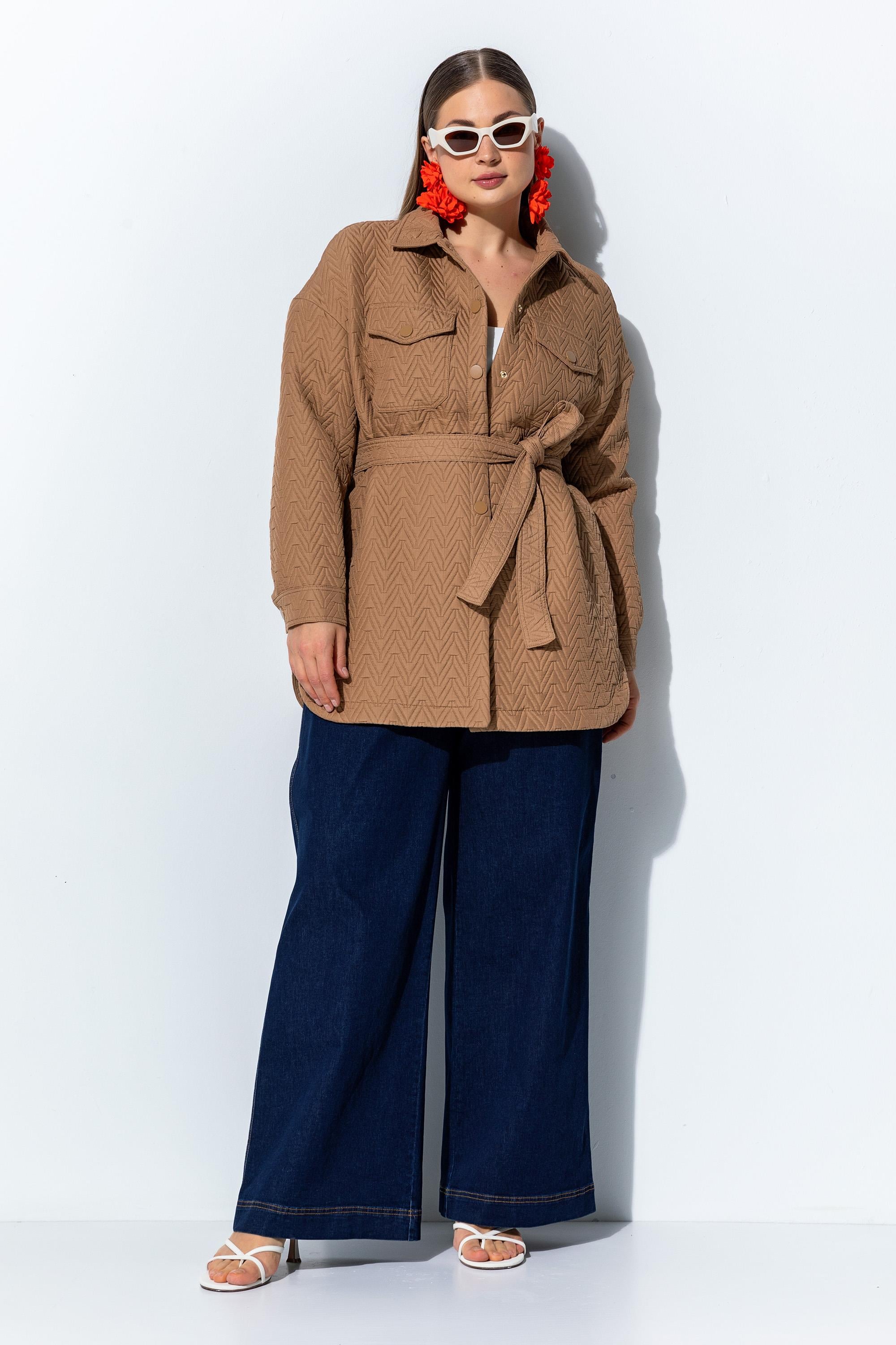 Kendinden Kemerli Kısa Mont