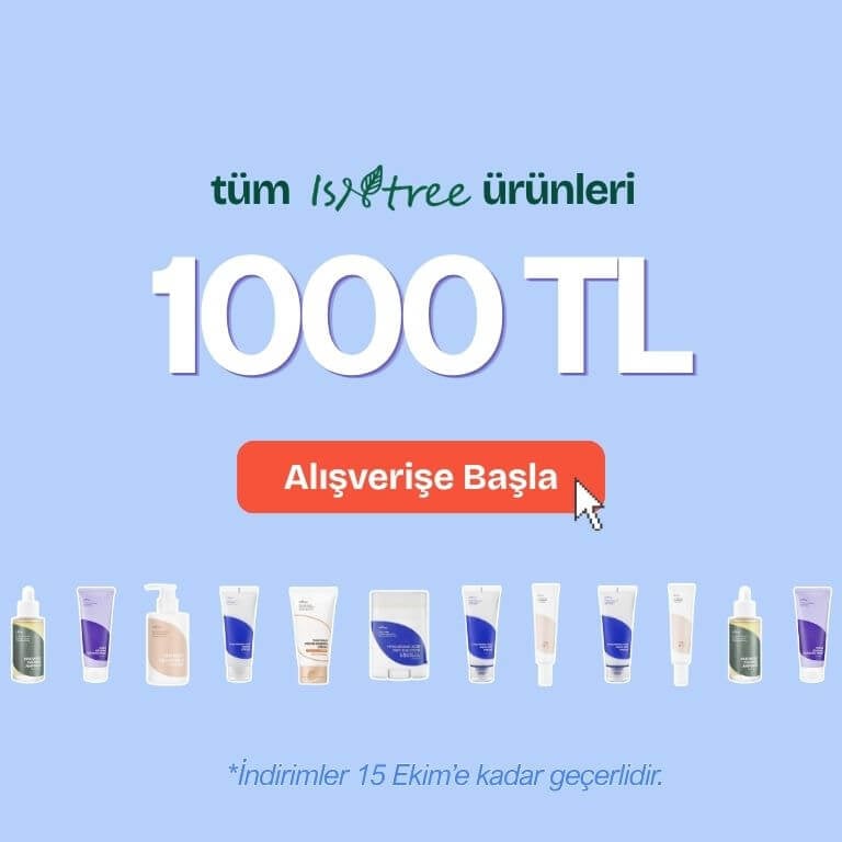 Isntree tek fiyat 1000TL