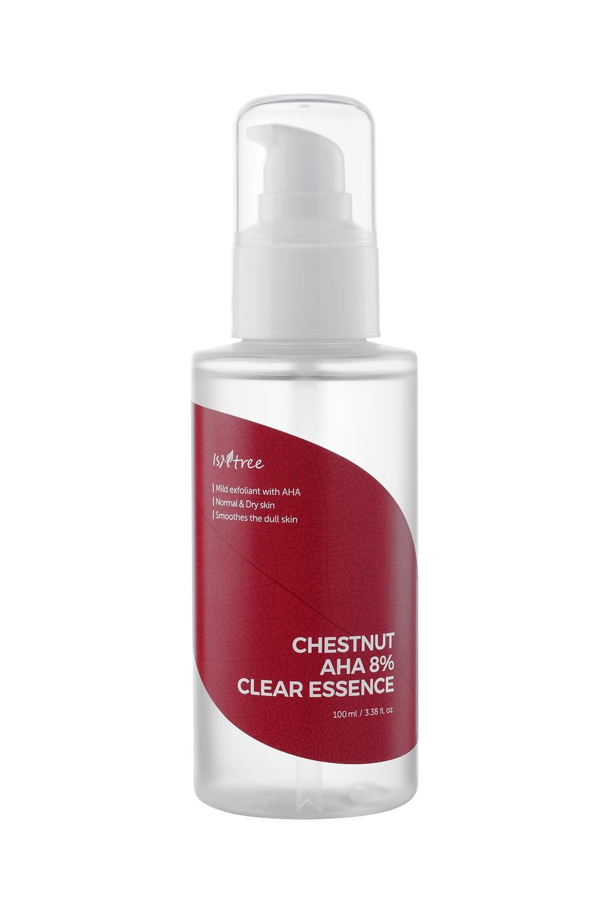 Isntree Chestnut AHA 8% Clear Essence 100 ML (Glikolik ve Laktik Asit İçeren Cilt Pürüzsüzleştirici Peeling Esansı)