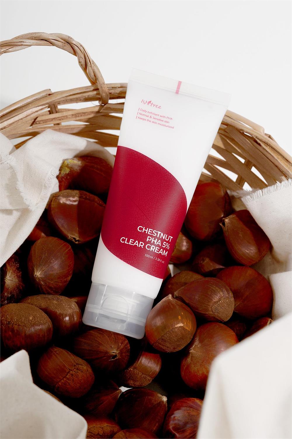 Isntree Chestnut PHA 5% Clear Cream 100 ML (Gözenek Sıkılaştırıcı, Ölü Cilt Hücresi Temizleyici, Hafif Eksfoliye Edici Krem)
