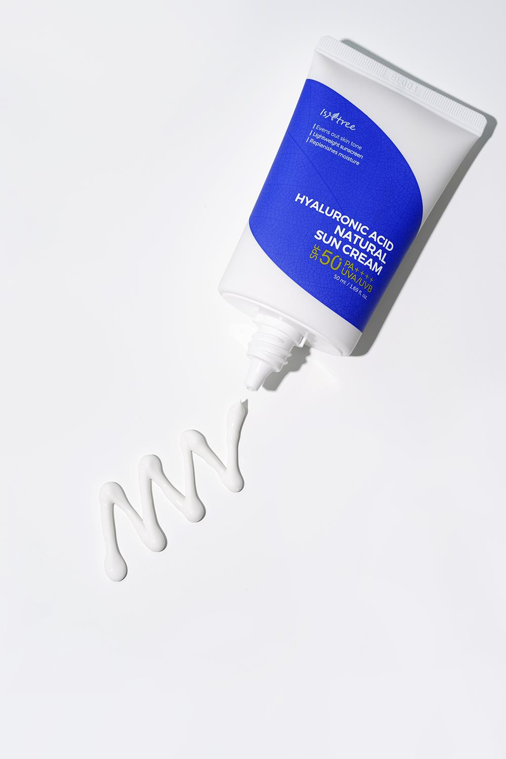 Isntree Hyaluronic Acid Natural Sun Cream 50 ml (Fiziksel Filtreli, Hafif Mat Bitişli Güneş Koruyucu Krem)