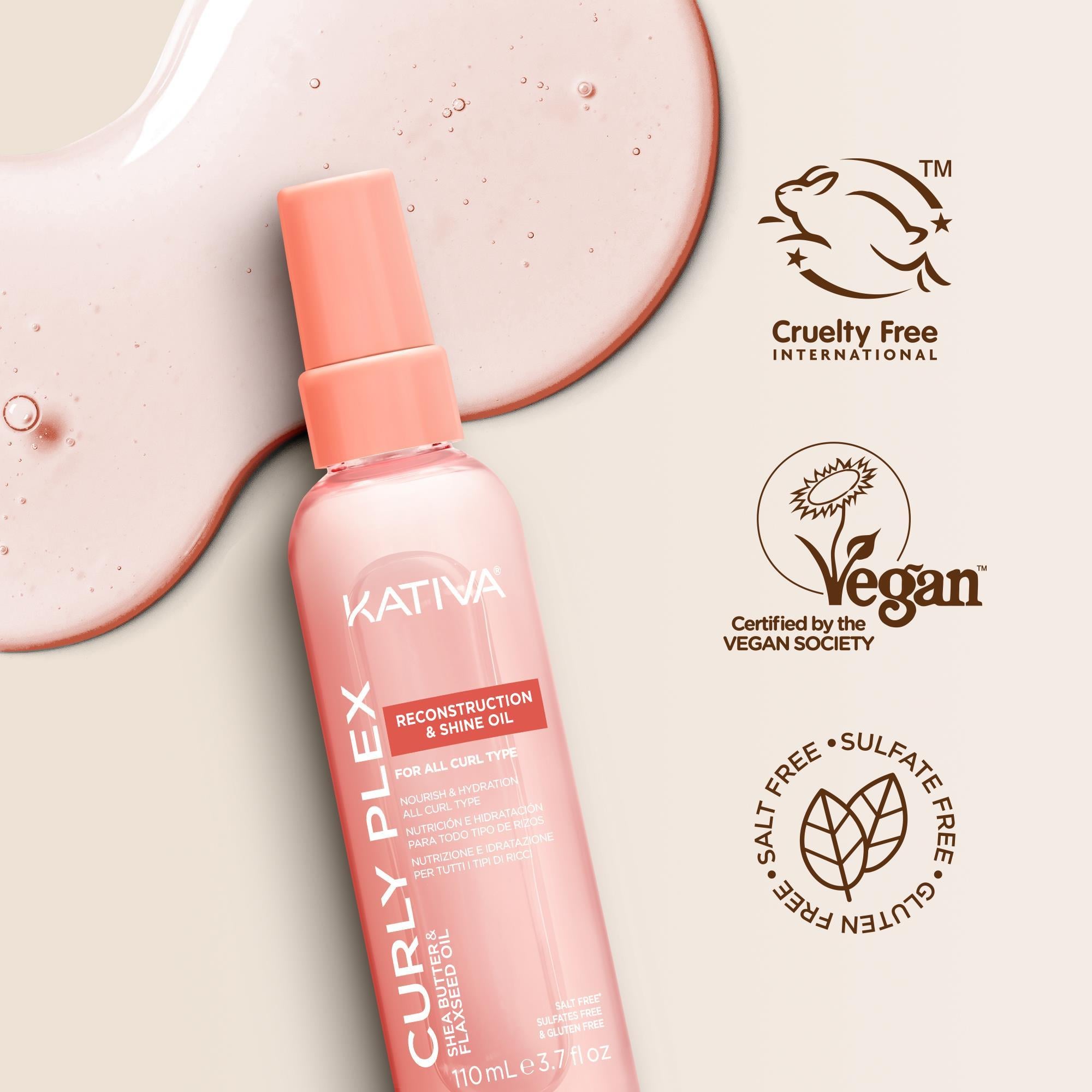Kativa Curly Plex Bukle Onarıcı & Parlatıcı Kıvırcık Saç Bakım Yağı 110 mL