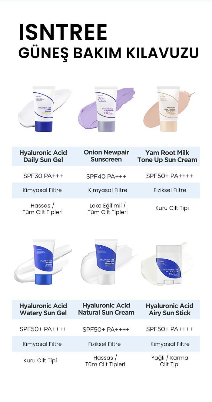 Isntree Onion Newpair Sunscreen 50 ML ( Kırmızı Soğan Özlü Leke Karşıtı Güneş Koruyucu SPF40 PA+++)