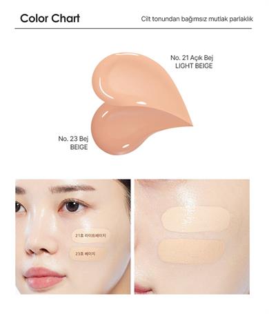 Dearglam -Işıltı Veren Cushion Fondöten Bej- Glow Ampoule Radiance Cushion 23 Beige SPF50+/PA++++
