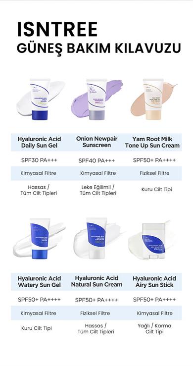 Isntree Hyalüronik Asitli Su Bazlı Güneş Jeli Günlük Koruma Spf 30 (50 ML)