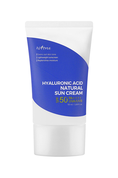 Isntree Hyaluronic Acid Natural Sun Cream 50 ml (Fiziksel Filtreli, Hafif Mat Bitişli Güneş Koruyucu Krem)