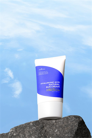 Isntree Hyaluronic Acid Natural Sun Cream 50 ml (Fiziksel Filtreli, Hafif Mat Bitişli Güneş Koruyucu Krem)