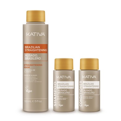 Kativa Brezilya Fönü - Doğal İçerikli Düzleştirici Kit Vegan Keratin Bakımı (Yeni Ambalaj)