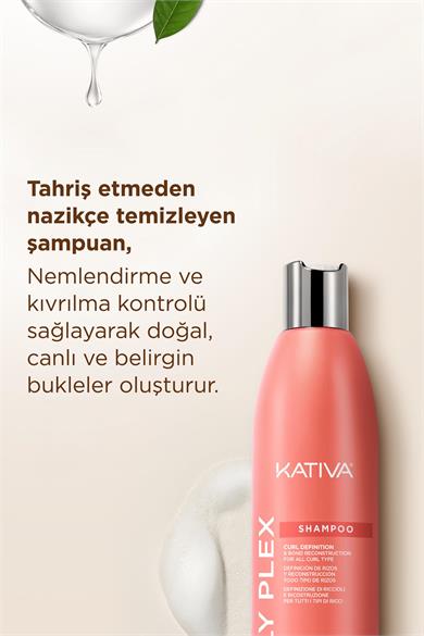 Kativa Curly Plex Bukle Belirginleştirici & Bağ Onarıcı Şampuan 355 mL