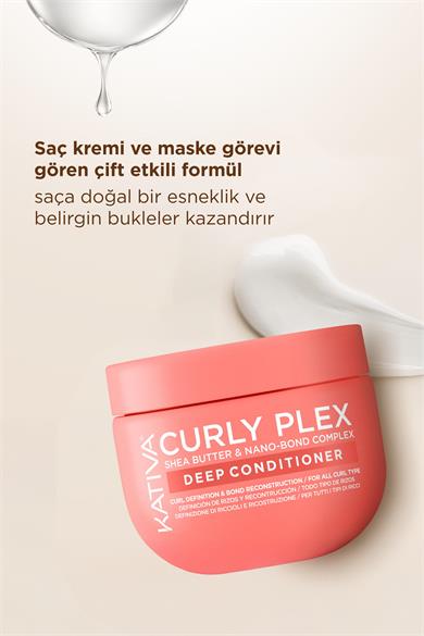 Kativa Curly Plex Bukle Belirginleştirici Saç Kremi ve Maske 450 mL
