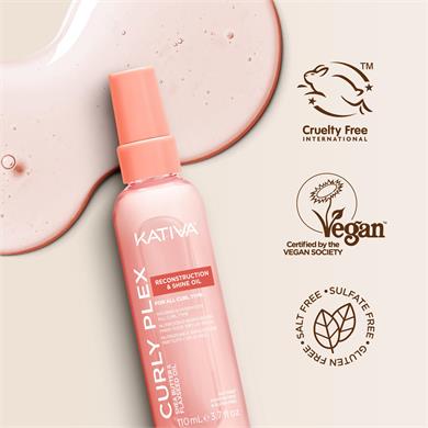 Kativa Curly Plex Bukle Onarıcı & Parlatıcı Kıvırcık Saç Bakım Yağı 110 mL