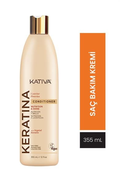 Kativa Keratinli Vegan Saç Kremi 355 mL - Yumuşaklık ve Parlaklık