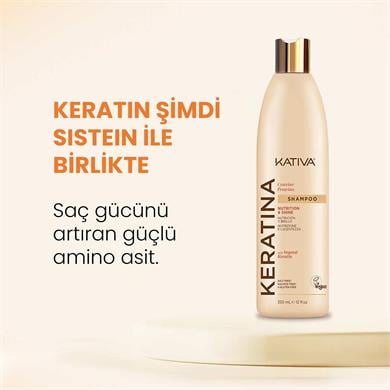 Kativa Keratinli Vegan Şampuan 355 mL - Yumuşaklık ve Parlaklık