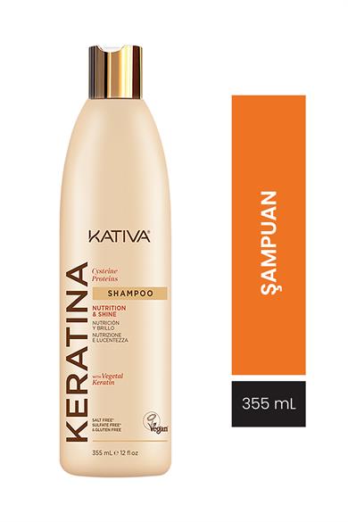 Kativa Keratinli Vegan Şampuan 355 mL - Yumuşaklık ve Parlaklık