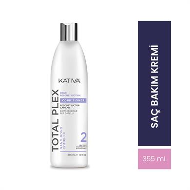 Kativa Total Plex Conditioner 355 mL - Elektriklenme Karşıtı, Yumuşaklık ve Parlaklık Sağlayan Yeniden Yapılandırma Saç Kremi