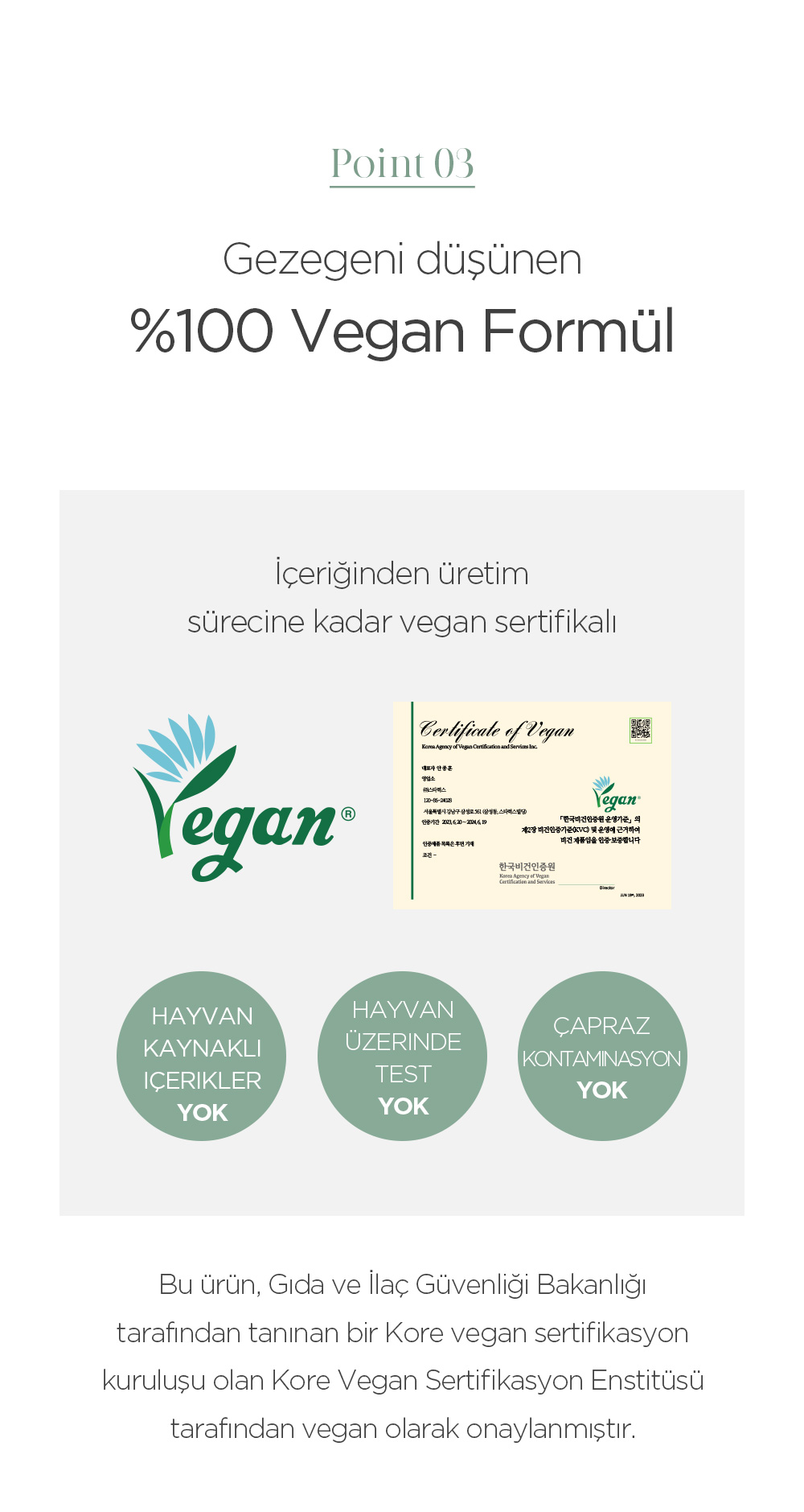 %100 Vegan Kore Sertifikasyonu — Daily Skindeep Intensive Serum