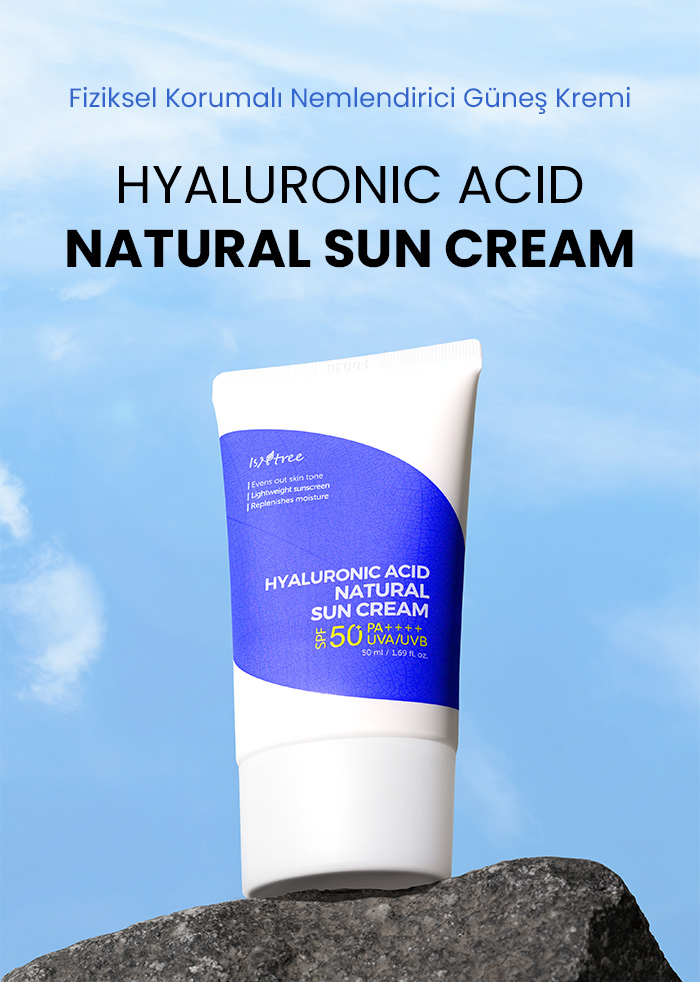 Hyaluronic Acid Natural Sun Cream (Hyalüronik Asitli Fiziksel Güneş  Koruyucu Krem) 50 ML | 8809782554464 |Bakım Serileri