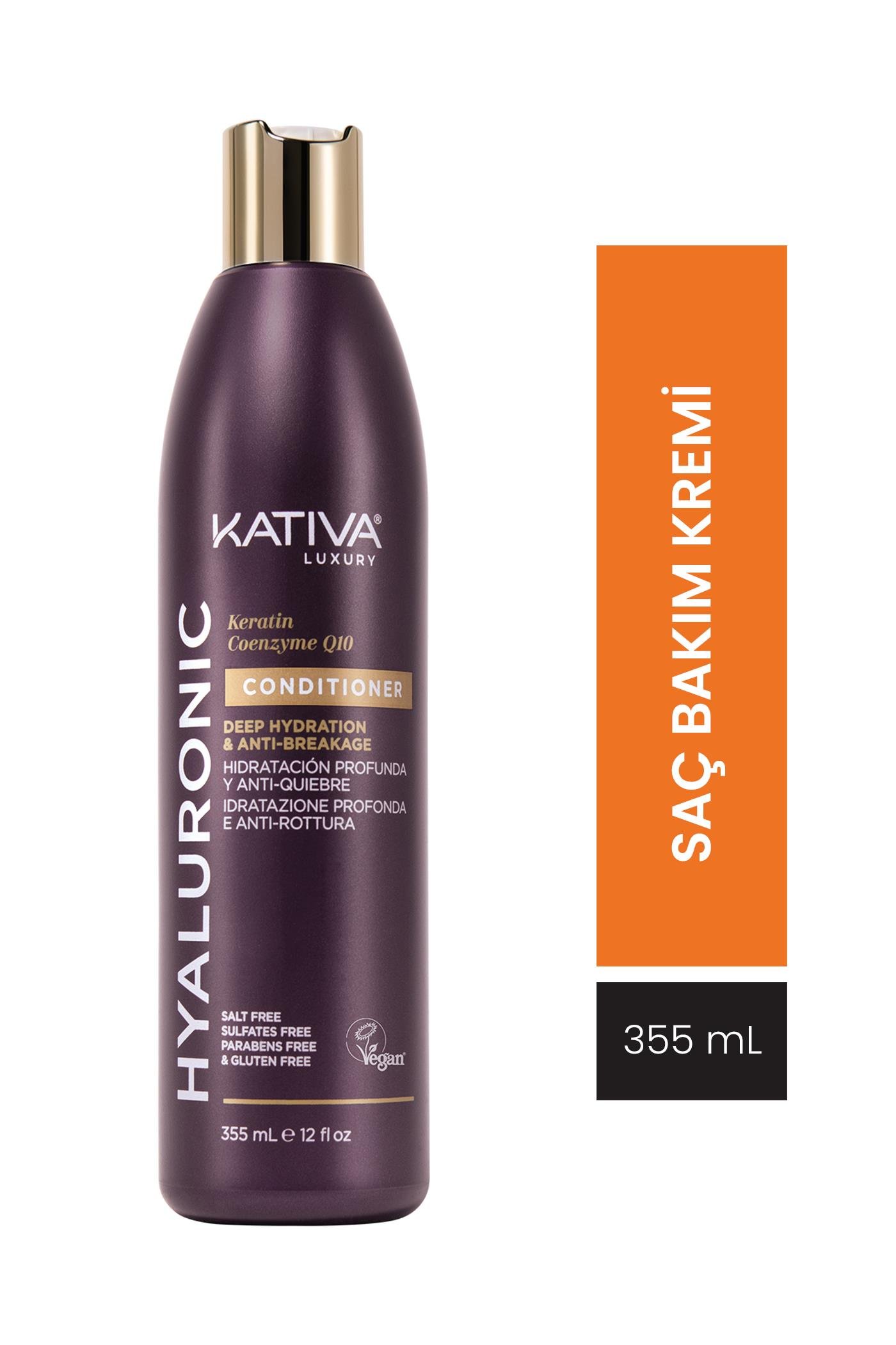Kativa Hyaluronic Conditioner 355 mL - Derin Nem Sağlayan Kırılma Önleyici Şaç Kremi