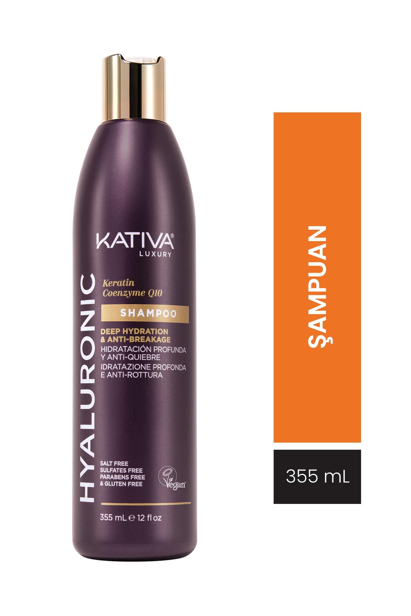 Kativa Hyaluronic Shampoo 355 mL - Derin Nem Sağlayan Kırılma Önleyici Şampuan