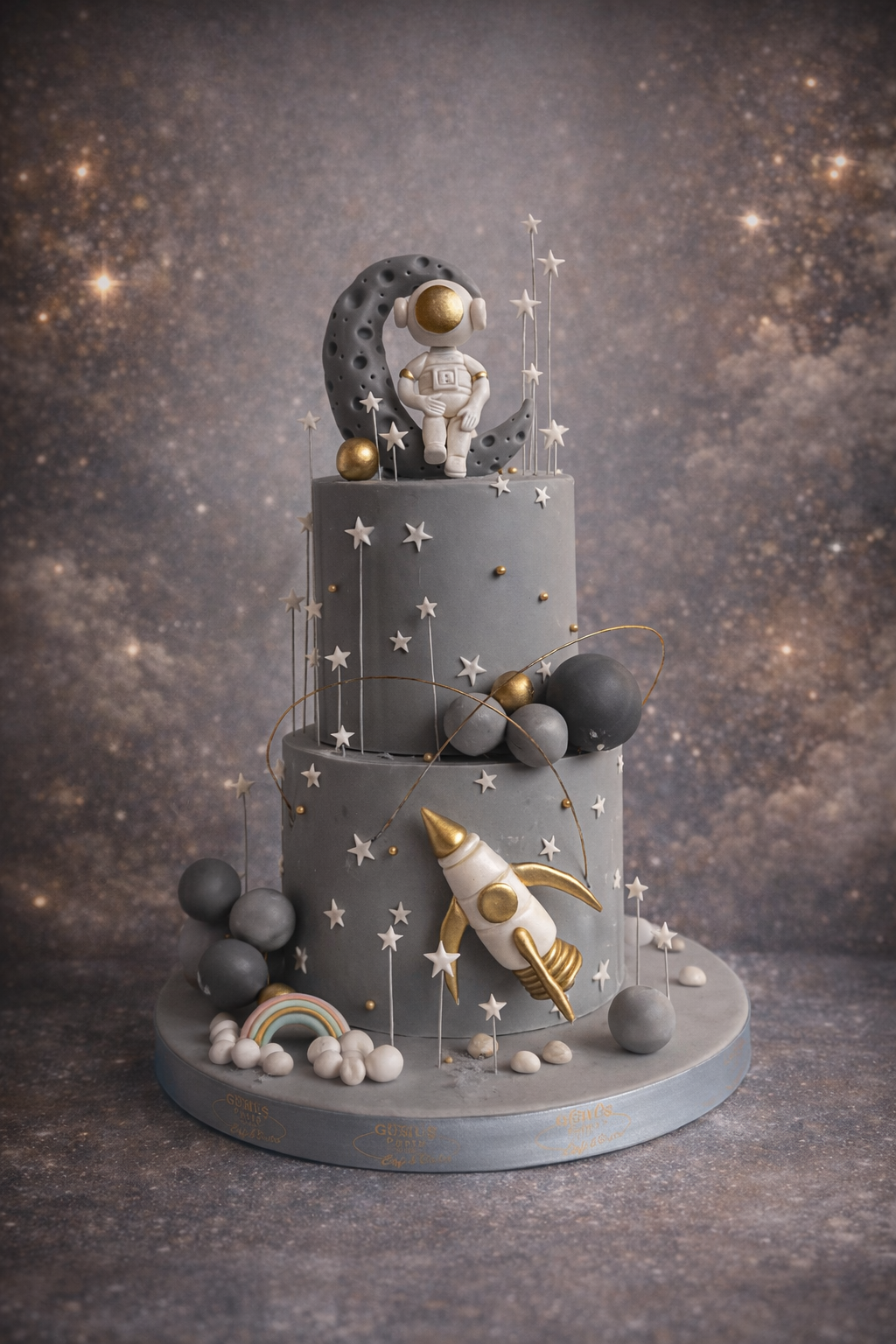 Astronot Temalı Galaksi Pasta