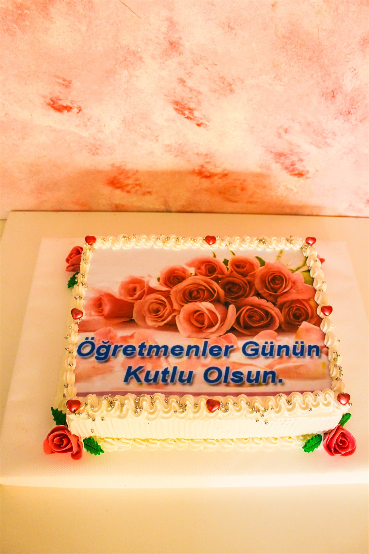 Öğretmenler Günü Yaş Pastası (Baskılı)