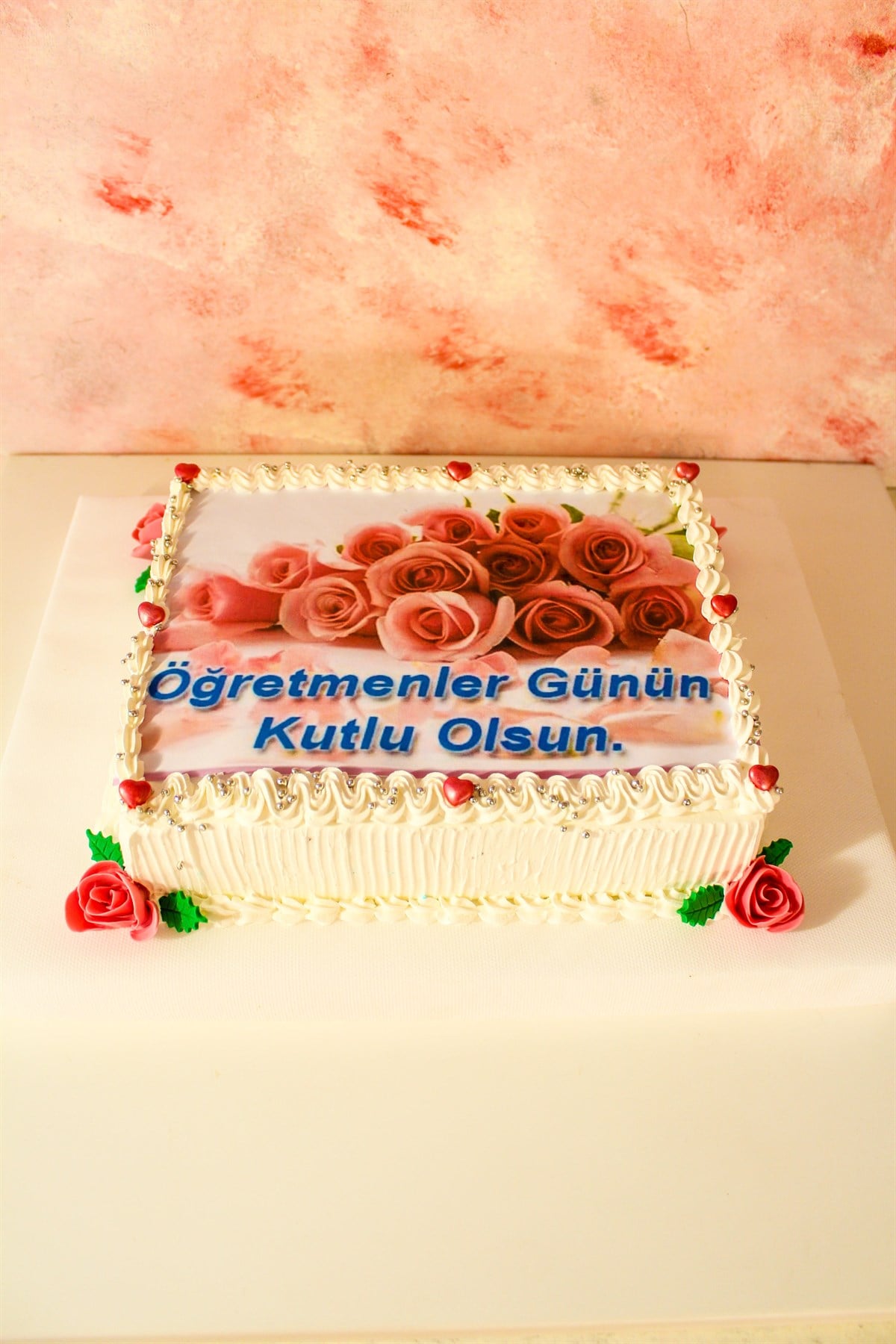 Öğretmenler Günü Yaş Pastası (Baskılı)