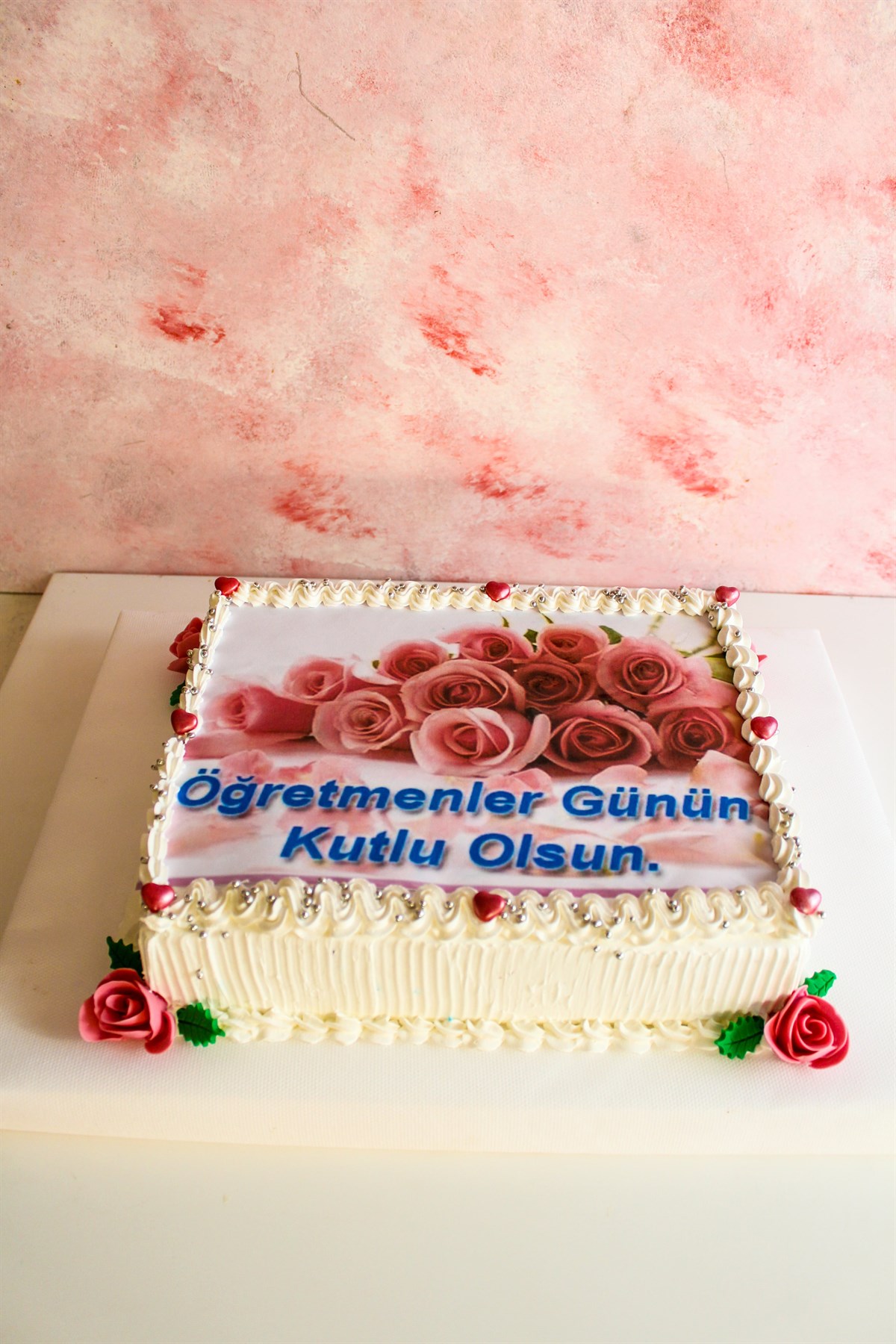Öğretmenler Günü Yaş Pastası (Baskılı)