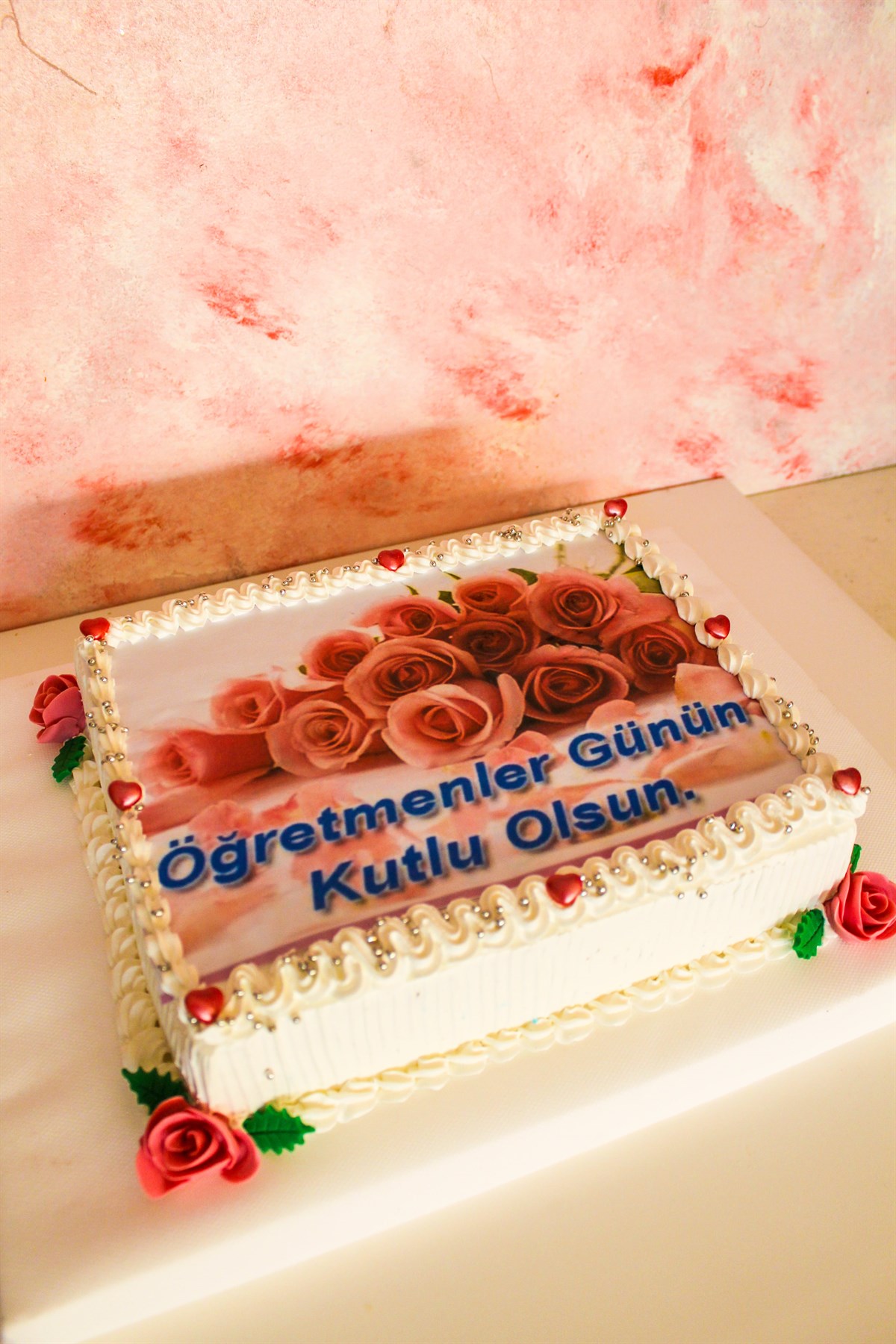 Öğretmenler Günü Yaş Pastası (Baskılı)