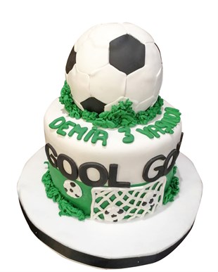 Futbol Topu ve Kale Tasarım Pasta