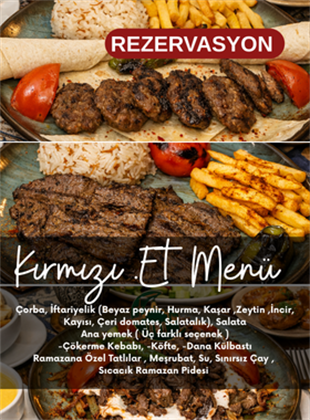 İftar Menü Kırmızı Et Menü