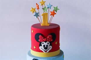 Micky Mouse Tren Sürüyor Tasarım Pasta