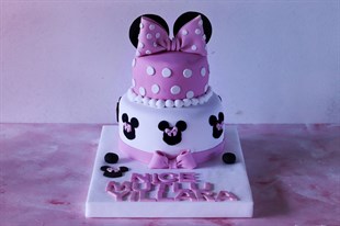 Pembe Micky Mouse Doğum Günü Pastası