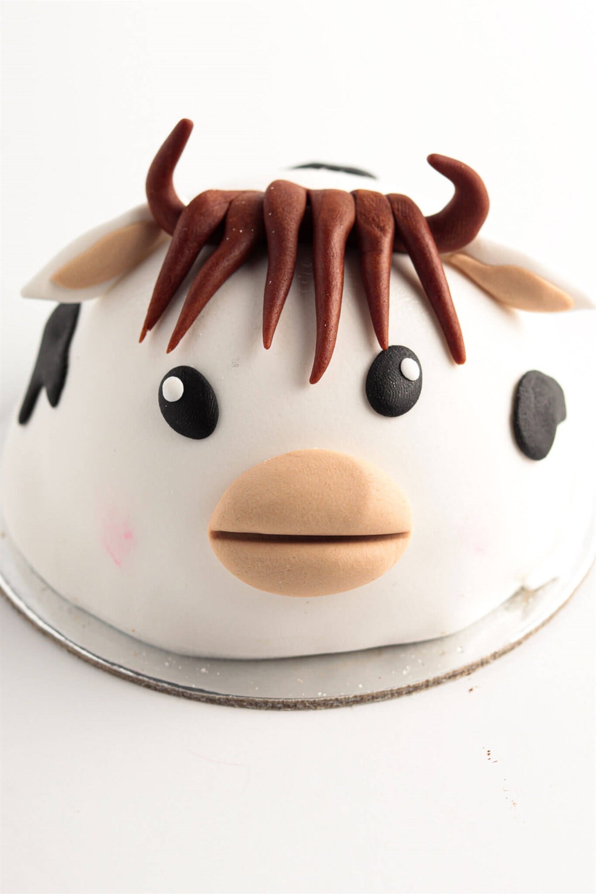 Sevimli İnek Figürlü Adet Pasta