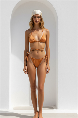 April Üçgen Bikini Takımı LM26134_BROWN