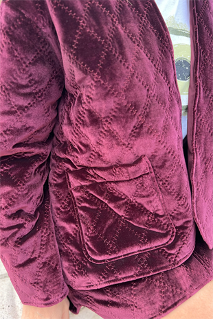 Bordo Kadife Etek