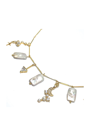 Bruja Pearl  Charm Necklace