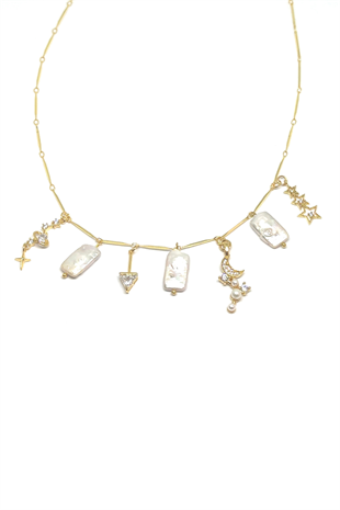 Bruja Pearl  Charm Necklace