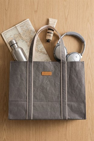 Chalicca On The Go Large Tote Bag Gray / Çanta