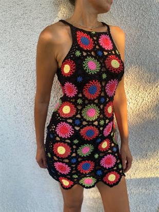 ACR Art Craft Studio Renkli Örgü Elbise