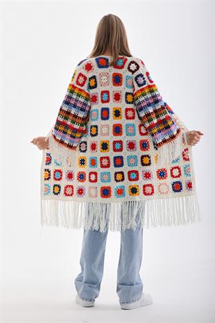 ACR Craft Studio Renkli Örgü Kimono