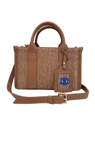 Eynaco City Bag Mini Tan-Blue