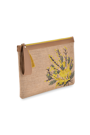 Eynaco Mimosa Yellow Clutch Bag