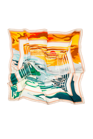 Galene Brand Past Future İpek Şal Eşarp