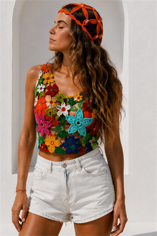 Garden Örgü  Crop Top LM26602