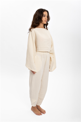 Husufi Naturel Crop Top